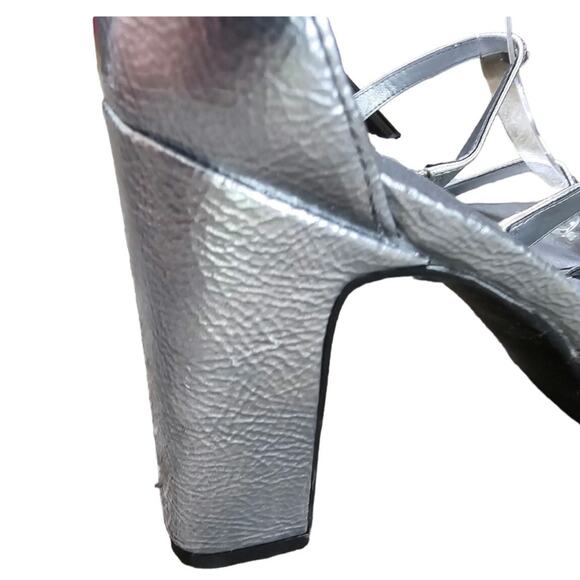 Northstrom Rack Heels Size 8 silver gray - Picture 6 of 8
